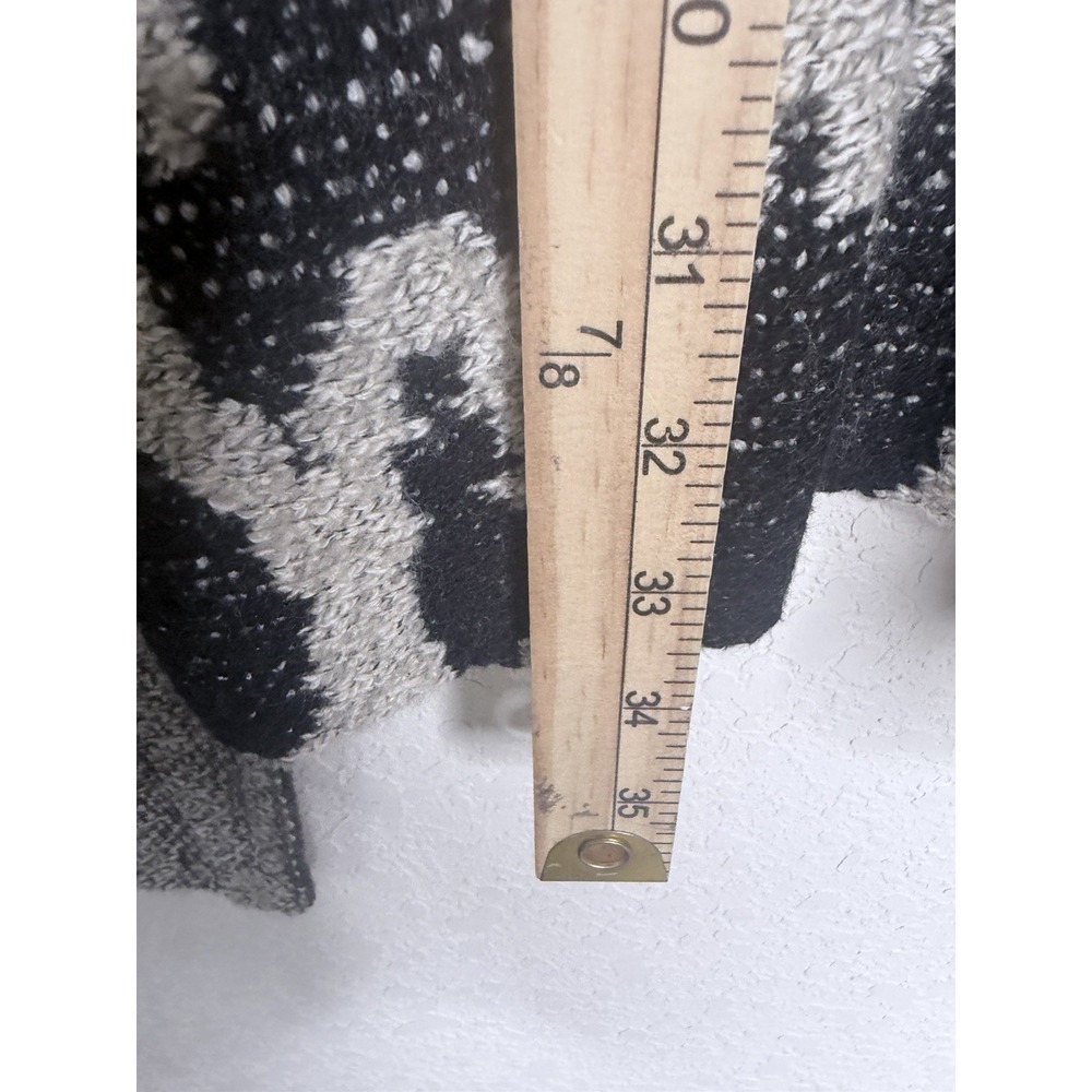 Lucky Brand Womens M Boho Mixed Print Open Front Long Cardigan Sweater - Picture 9 of 12